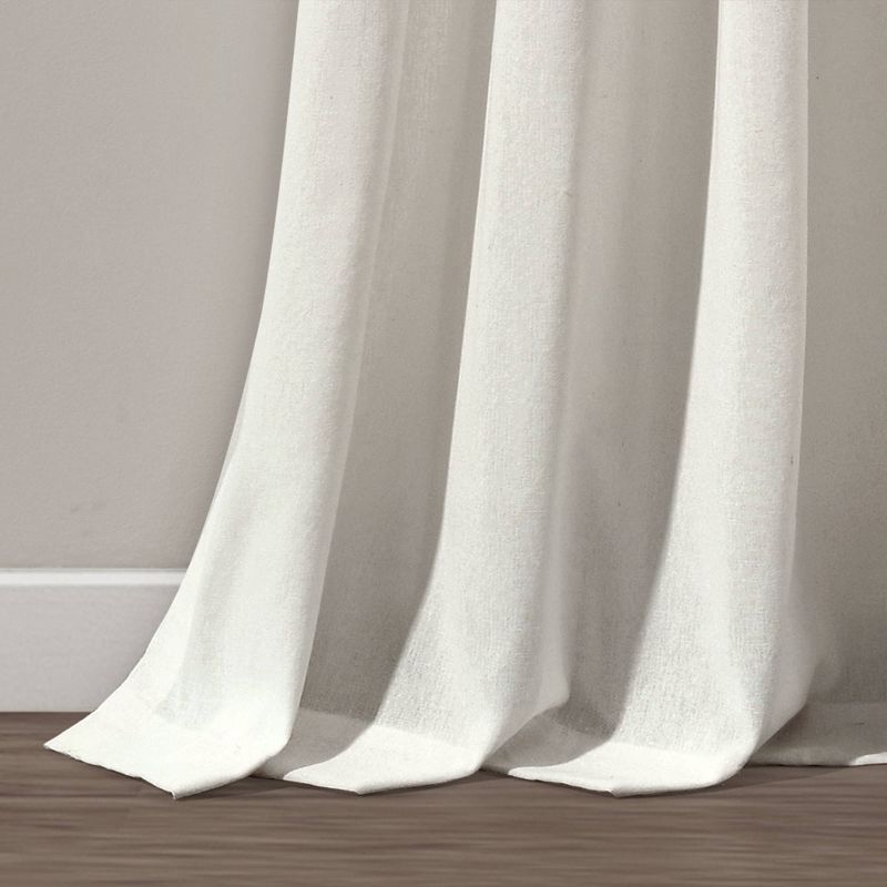 84"x40" Linen Button Pinched Pleat Light Filtering Window Curtain Panel - Lush Décor, 5 of 8