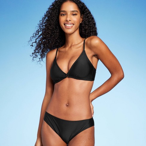 Shannon Triangle Bikini Top in Black