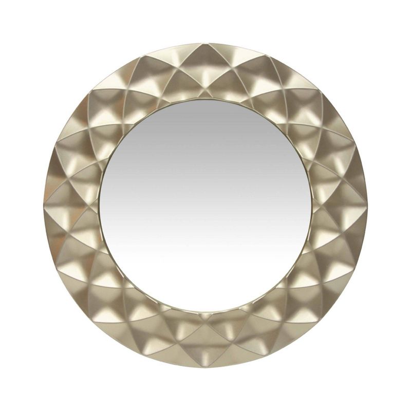 18&#34; Glam Round Mirror Champagne Gold/Silver - Infinity Instruments, 1 of 8
