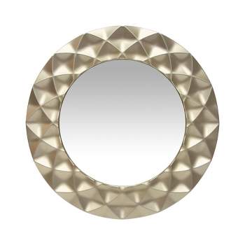 18" Glam Round Mirror Champagne Gold/Silver - Infinity Instruments