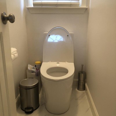 Self Closing Lid Toilet Brush And Holder White - Bath Bliss : Target