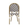 Christopher Knight Home Louna 2pk Outdoor French Cafe Chairs with Bamboo Finish - Black/White - 3 of 4