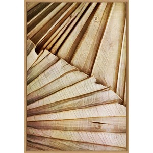 23" x 33" Natural Dried Palms II by Ashley Aldridge Framed Canvas Wall Art Print - Amanti Art: Modern Style, Polystyrene Frame - 1 of 4