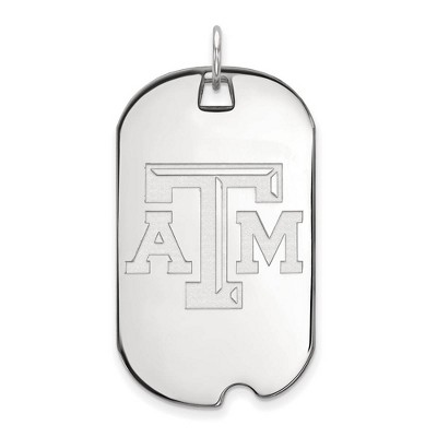 Black Bow Jewelry 14k White Gold Texas A&M Aggies NCAA Large Pendant