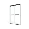 MAYEERTY 8mm Tempered Glass Double Sliding Shower Door -  Adjustable Width for Small Bathrooms, Dual-Tone Aluminum Frame - 2 of 4