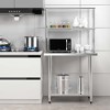 Costway 36'' 2-Tier Overshelf for Prep & Worktable Stainless Steel Adjustable Lower Shelf - 4 of 4