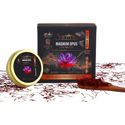 5Senses Kashmir Mongra Saffron | Magnum Opus | Natural Single Origin Threads | No Preservatives, No Additives | Tin Container