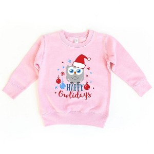 The Juniper Shop Happy Owlidays Toddler Graphic Sweatshirt - 1 of 2