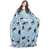 Tirrinia Womens Mens Faux Shearling Wearable Blanket With Sleeves, Full Body Throw Reading Wrap TV Blankets, Snuggle Gift for Valentine’s Day - 2 of 4