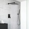 12in. Rain Shower Head System with Bath Tub Faucet Set and Handheld in Matte Black - 2 of 4