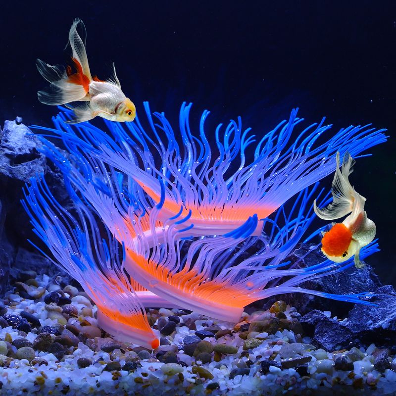 Unique Bargains Glowing Silicone Aquarium Anemone Fish Tank Decoration, 2 of 7