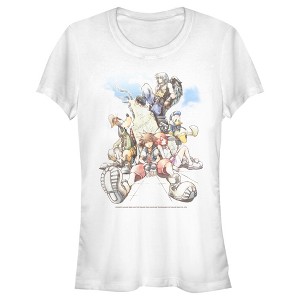 Juniors Womens Kingdom Hearts Final Mix Box Art T-Shirt - 1 of 4