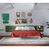 Jaxx Panelist Modern Padded Headboard – Set of 4 Wall Mounted Panels - Queen, Cypress Green Microvelvet - 3 of 4