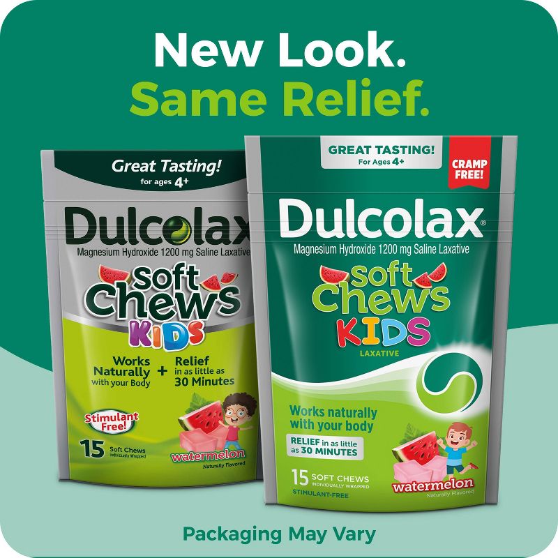 Dulcolax Digestive Soft Chews for Kids - Watermelon - 15ct, 2 of 12