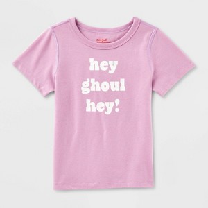 Toddler Girls' Halloween Graphic T-Shirt - Cat & Jack™ Purple - 1 of 3