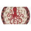 Earth Rugs Durable Red Octopus Coaster – Rustic Nautical Kitchen Accent 5"x5" - 2 of 3
