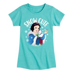 Girls' - Disney - Snow Cute Fitted Short Sleeve Graphic T-Shirt - 1 of 4