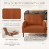 Vynxaria UNITED WE WIN Corduroy Fabric Wide Seat Chair ¨C Stylish & Comfortable Accent Chair - 4 of 4