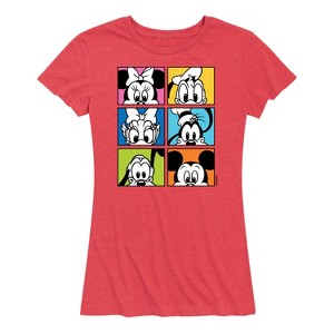 Women's - Disney - Mickey Friends Grid Short Sleeve Graphic T-Shirt - 1 of 4
