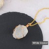 Natural Stone Chain Irregular Healing Crystal Raw Quartz Handmade Wrapped Gemstone Necklace for Women Men - 3 of 4