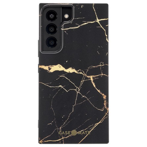 Case-Mate Blox Square Case for Samsung Galaxy S22 - Black Gold Marble