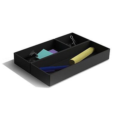 MyOfficeInnovations 3 Piece Plastic Drawer Organizer Blk TR55295 24380384