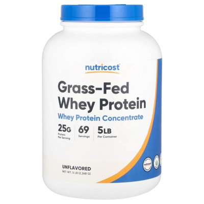 Nutricost Grass-Fed Whey Protein Isolate Unflavored 5LBS | 30g Protein Per Serving, Gluten-Free, Non-GMO 3 thumbnail image