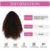 Alilang Curly Ponytail Extension Drawstring Ponytail Extension 16 Inch Kinky Curly Pony Tail Hair Extensions Fake Hairpieces - 3 of 4