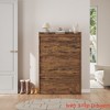 Shoe Cabinet with 2/3/4/6 Flip Drawers/ with 3 Flip Drawers & Side Door, Wooden Shoe Organizer w/Adjustable Shelf, Shoe Storage for Entryway - 3 of 4