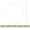 7.2ft Round Arch Backdrop Cover for Wedding Baby Shower Photography Birthday Party Background, Circle Arch Stand With Bottom Zipper, Ivory - 4 of 4