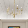 Livex Lighting Lisbon 6 - Light Chandelier in  Satin Brass - 3 of 4