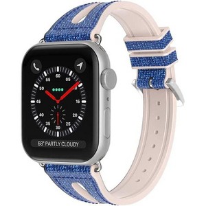 Worryfree Gadgets Silicone Shiny Slim Band for Apple Watch 38/40/41mm, 42/44/45mm iWatch Series 8 7 6 5 4 3 2 1 & SE- Assorted Colors - 1 of 3