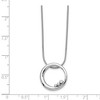 Black Bow Jewelry 19mm Asymmetrical Diamond Circle Adj Necklace in Rhodium Plated Silver - 2 of 4