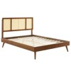Modway Kelsea Cane and Wood Full Platform Bed With Splayed Legs - 2 of 4