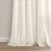 Boho Faux Linen Tassel Color Block Window Curtain Panel Blue/Off White 42X84 Set - image 4 of 4