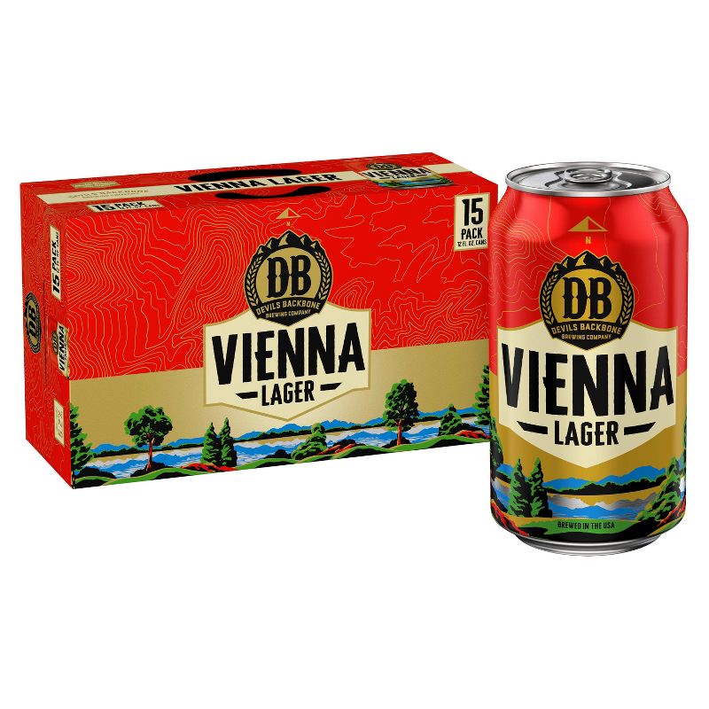 Devils Backbone Vienna Lager Beer - 15pk/12 fl oz Cans, 1 of 11