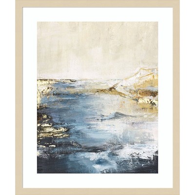 Astonish 3 Abstract Expressionism Framed Wall Art in Svelte Natural