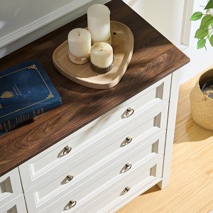 Angel Sar 8-Drawer Rustic Farmhouse Dresser Chest, Wood Storage Cabinet & TV Stand for Bedroom or Living Room - 1 of 4