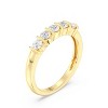 GILDED 1/2 CTTW Lab Grown Diamond 5 Stones Engagement Rings in 14KT Gold Plated or 925 Sterling Silver, Size 7 - 2 of 4