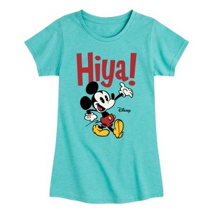 Girls' - Disney - Mickey Mouse Fitted Short Sleeve Graphic T-Shirt - 1 of 4