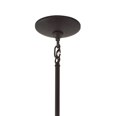Elata 36" Pewter and Bronze 8-Light Candle Chandelier
