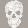 Women's Design By Humans Sketchy Owl Skull By Dinny Racerback Tank Top - 2 of 3
