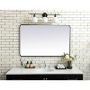 Elegant Lighting Soft corner metal rectangular mirror 30x48 inch in Black - 2 of 4