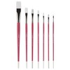 Creative Mark Pro White Soft Filament Acrylic Paint Brushes - Assorted Flat Set of 7 - Seamless Ferrule - Short Wood Handle Brushes for Acrylic - 3 of 4