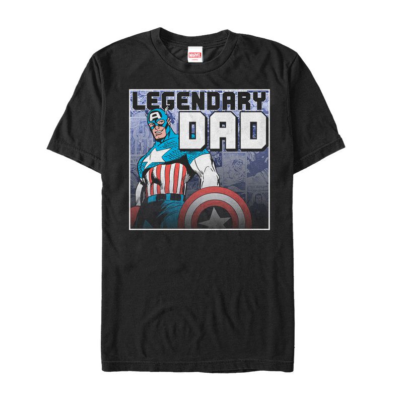 Men's Marvel Father's Day Captain America Legend T-Shirt, 1 of 5