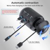 Itopfox 3-in-1 Retractable Backseat Car Charging Station 36W Fast Charger for All Phones iPhone, Samsung, Ideal for Lyft, Turo, Uber, Taxi, Rideshare - 4 of 4