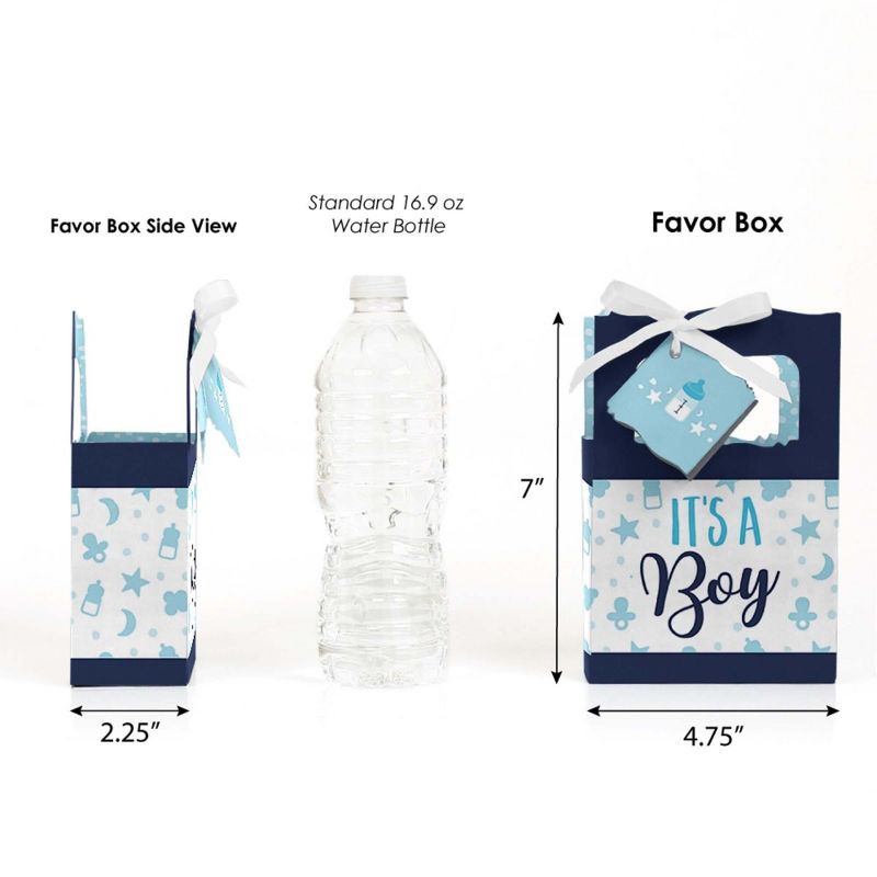 Big Dot of Happiness It's a Boy - Blue Baby Shower Favor Boxes - Set of 12, 2 of 7