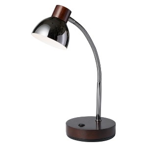 Gooseneck LED Table Lamp Espresso Brown (Includes Energy Efficient Light Bulb) - Ore International, Brown Brown