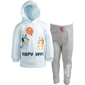 Bluey Fleece Pullover Hoodie and Pants Outfit Set Toddler - 1 of 4