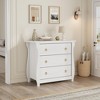 3-Drawer Bohemian Modern Dresser - Storage Cabinet with Curved Mid-Century Legs - 3 of 4